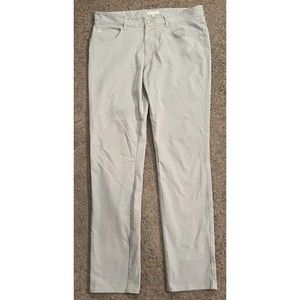 Men's Peter Millar Crown Sport Performance Five Pocket Golf Pants EB66 Gale Gray